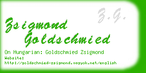 zsigmond goldschmied business card